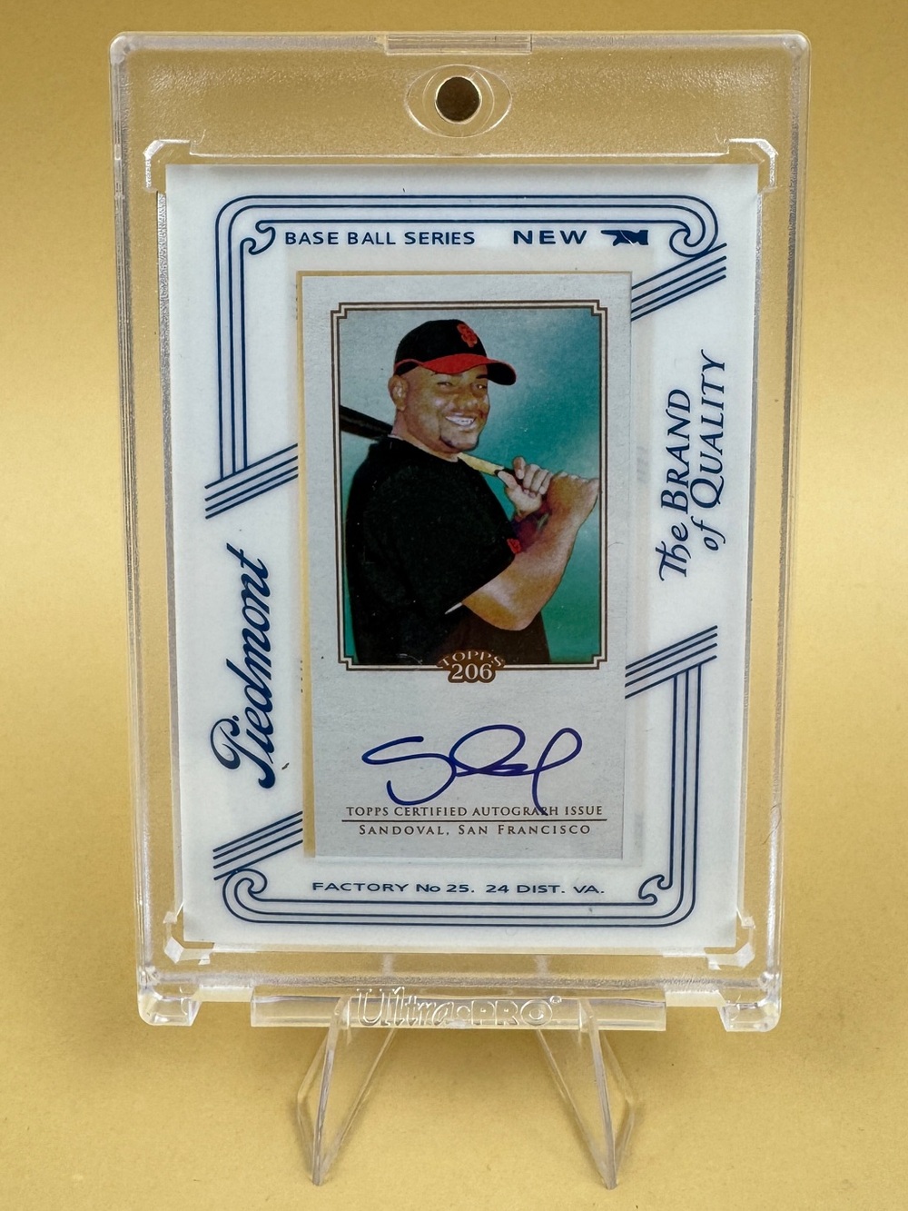 2010 Topps T-206 Pablo Sandoval Certified AUTO - Mint - Ultra PRO One-Touch